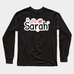 Sarah name cute design Long Sleeve T-Shirt